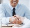 Confident hand shake at job interview